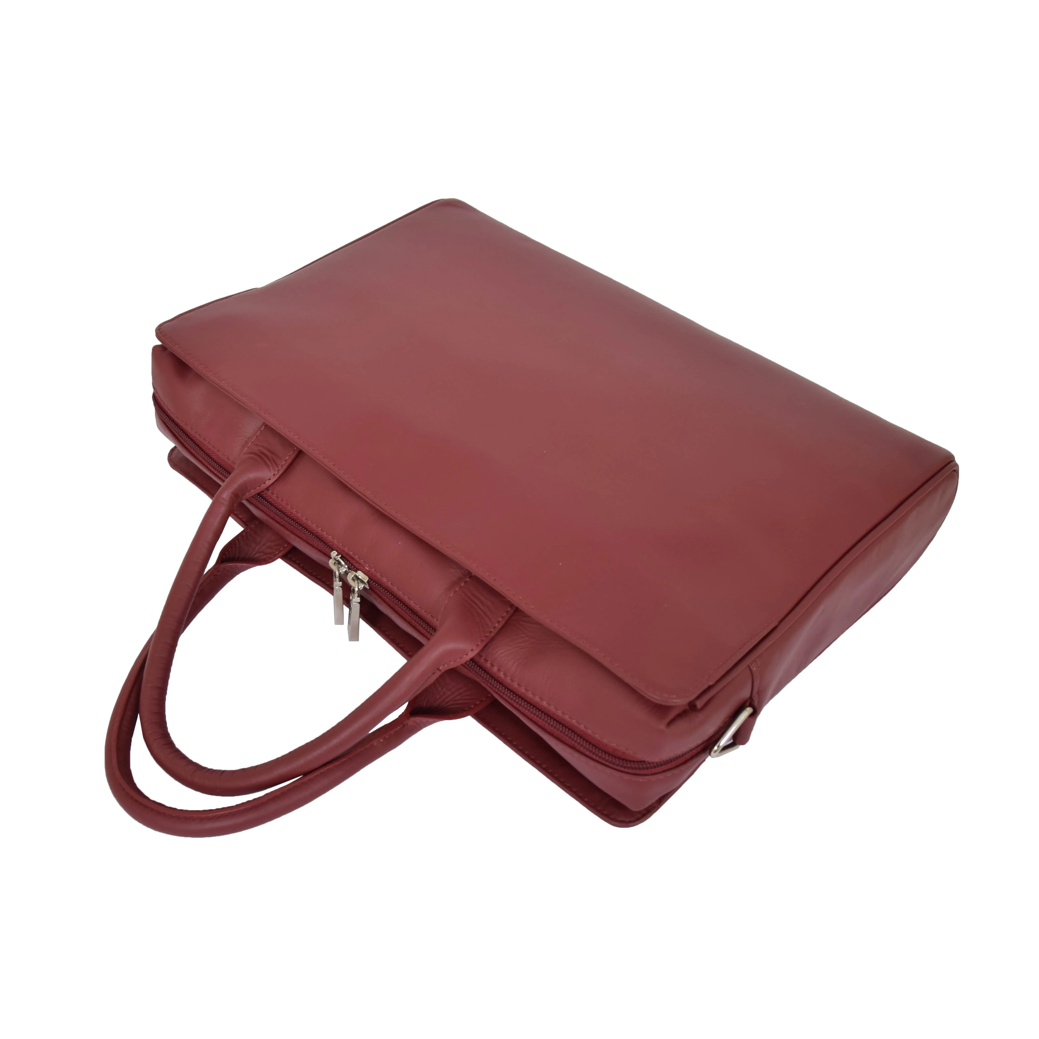 DR592 Women's Genuine Soft Leather Briefcase Shoulder Office Bag Red