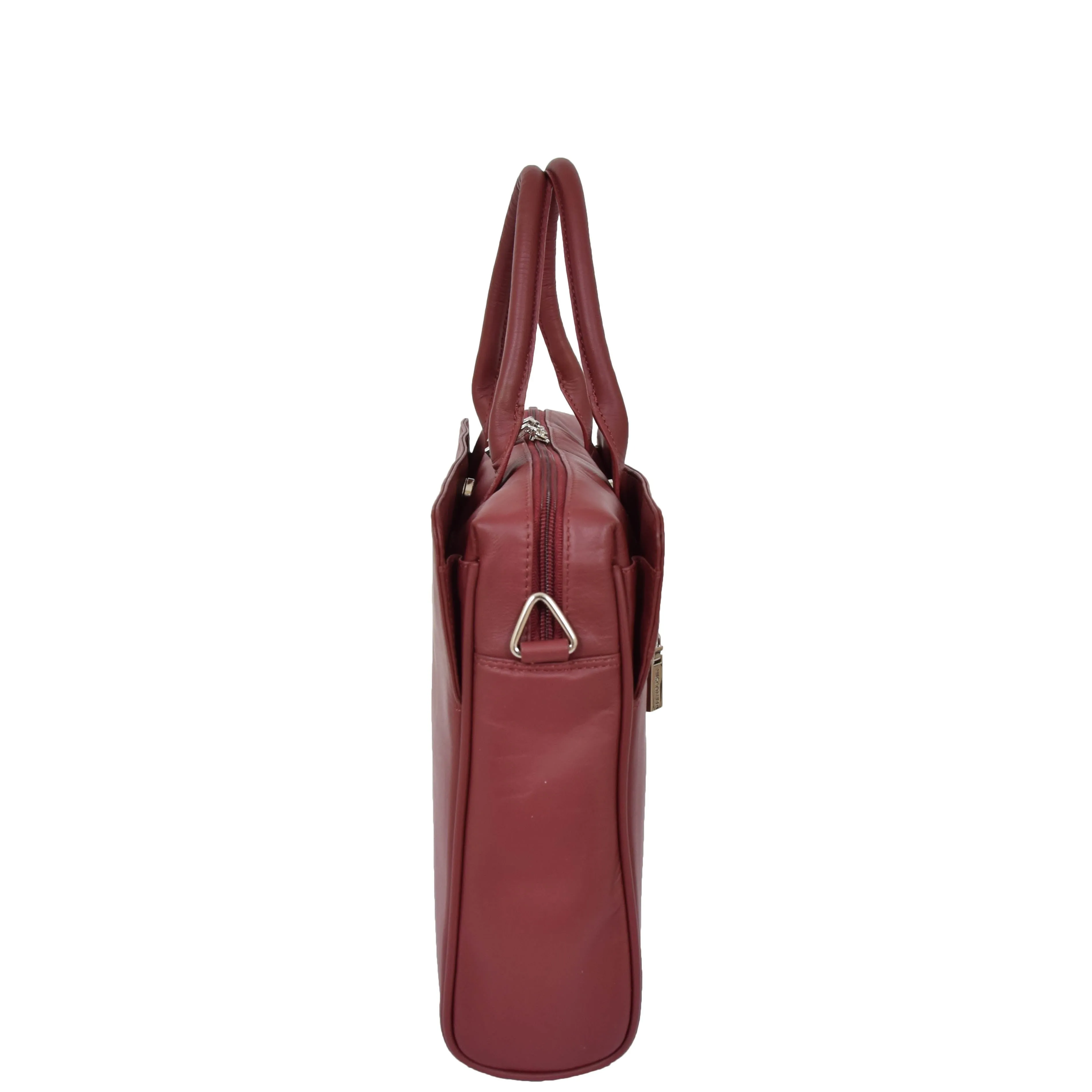 DR592 Women's Genuine Soft Leather Briefcase Shoulder Office Bag Red