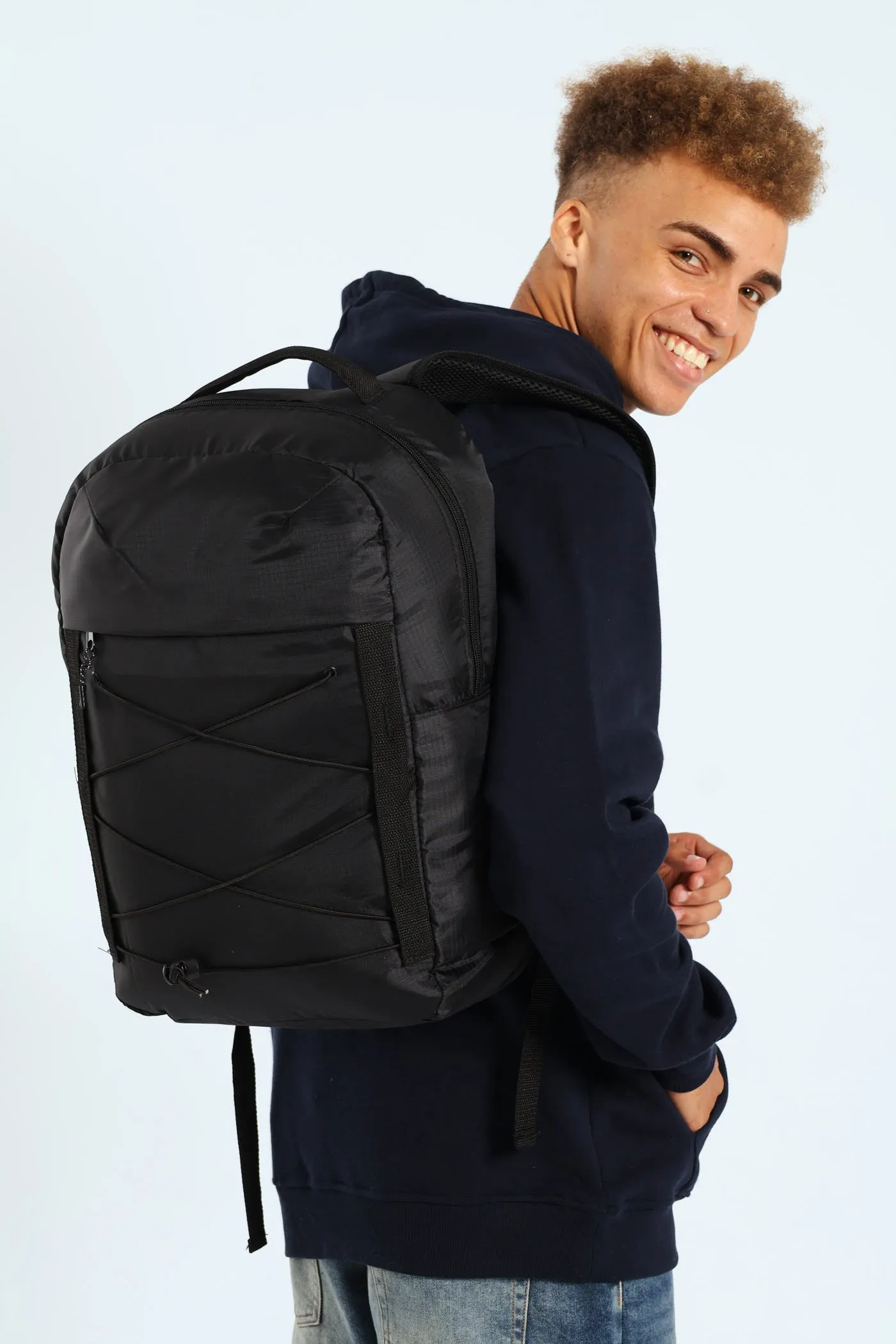 Drawstring Backpack - Black