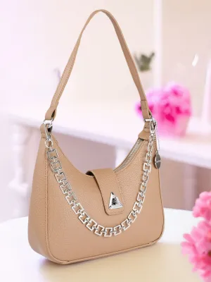 DressBerry Structured Shoulder Bag with Chain