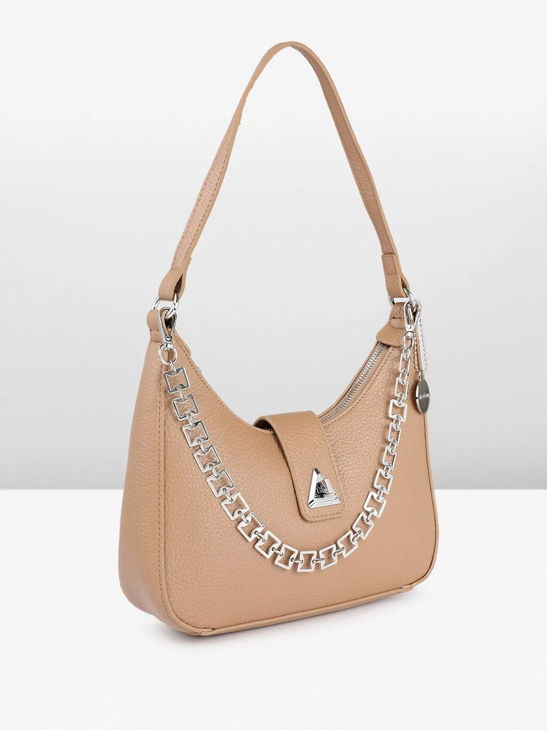 DressBerry Structured Shoulder Bag with Chain