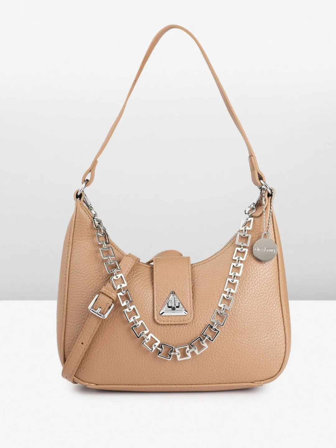 DressBerry Structured Shoulder Bag with Chain