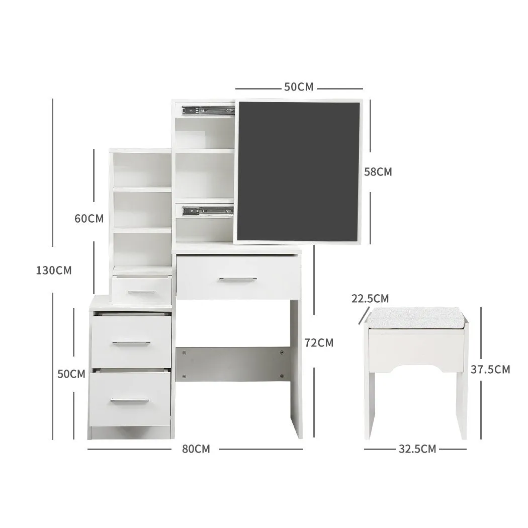 Dressing Table Set Stool Mirrors Jewellery Cabinet Makeup Organizer