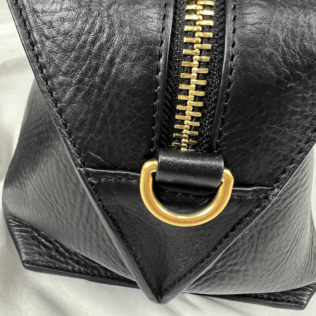 Ecco Black Sculptured Handbag