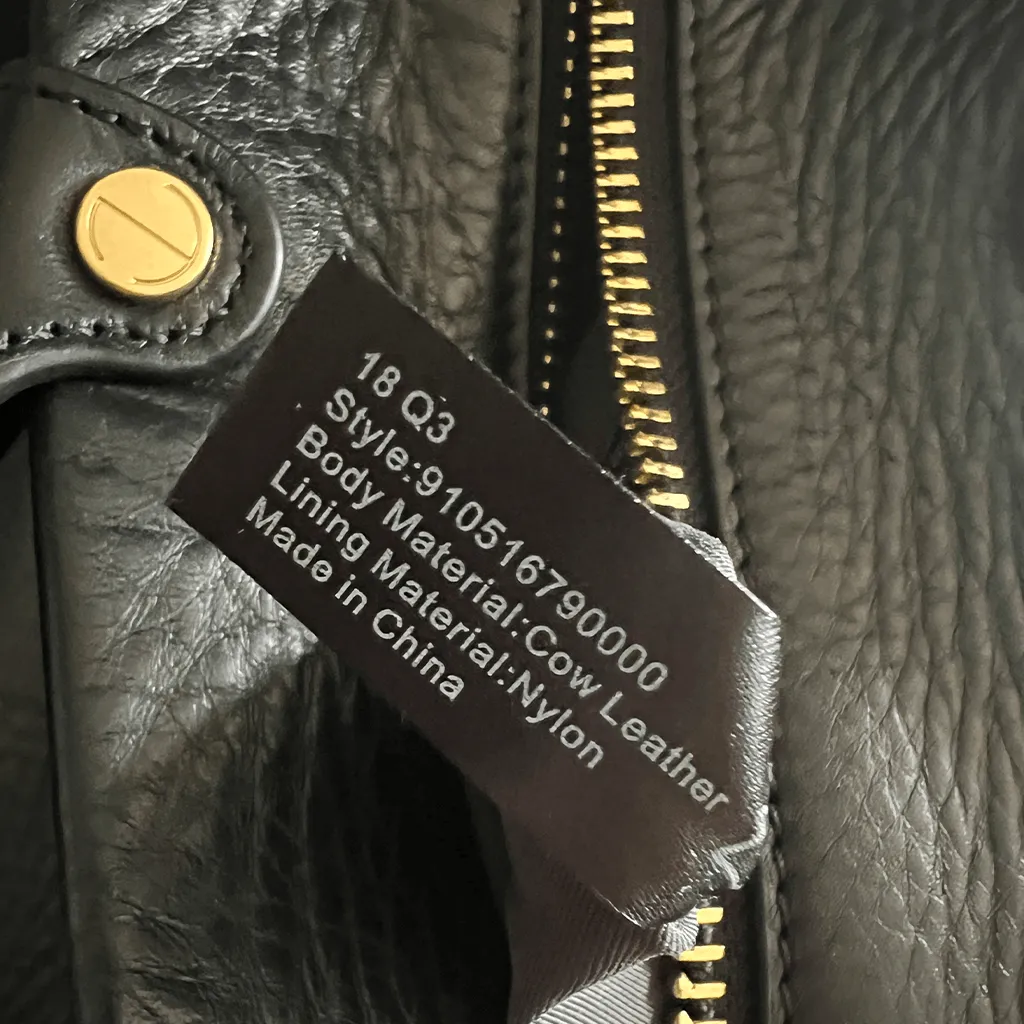 Ecco Black Sculptured Handbag