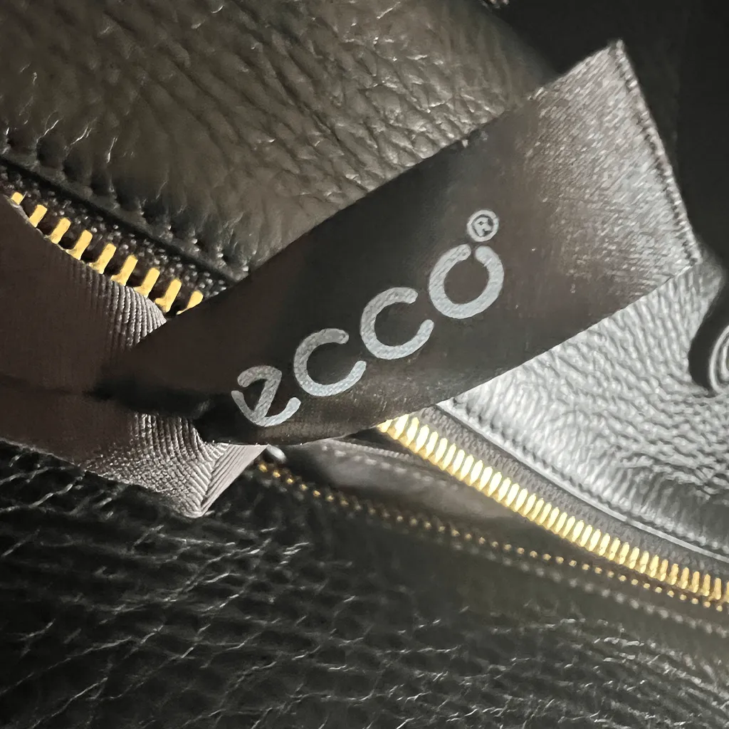 Ecco Black Sculptured Handbag
