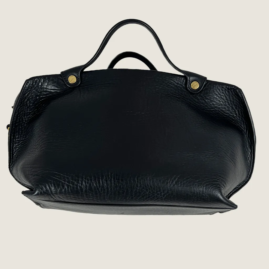 Ecco Black Sculptured Handbag