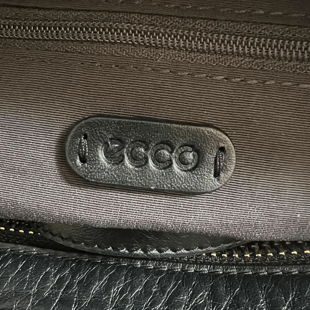 Ecco Black Sculptured Handbag