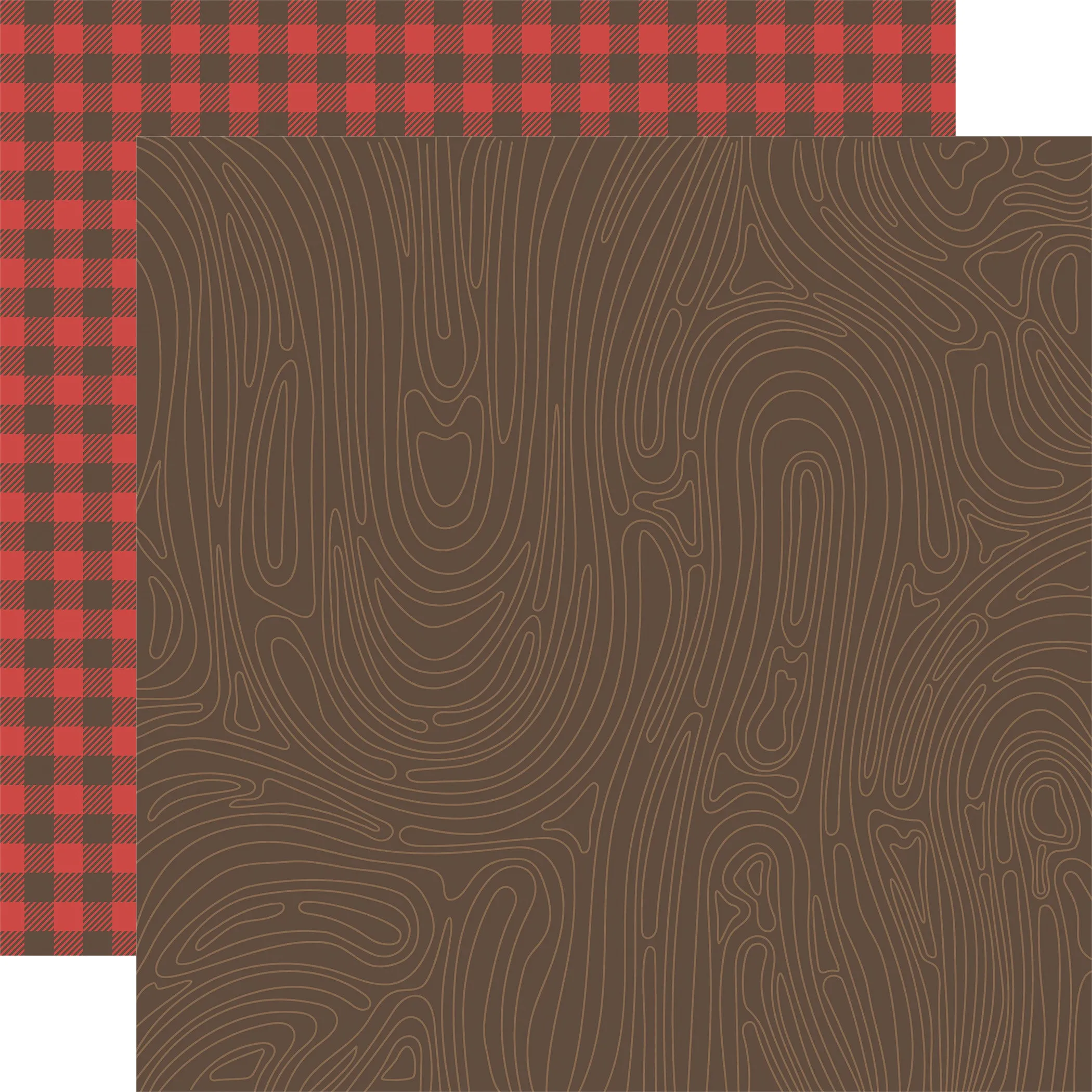Echo Park - Into The Wild - 12x12 Single Sheet / Campfire Wood