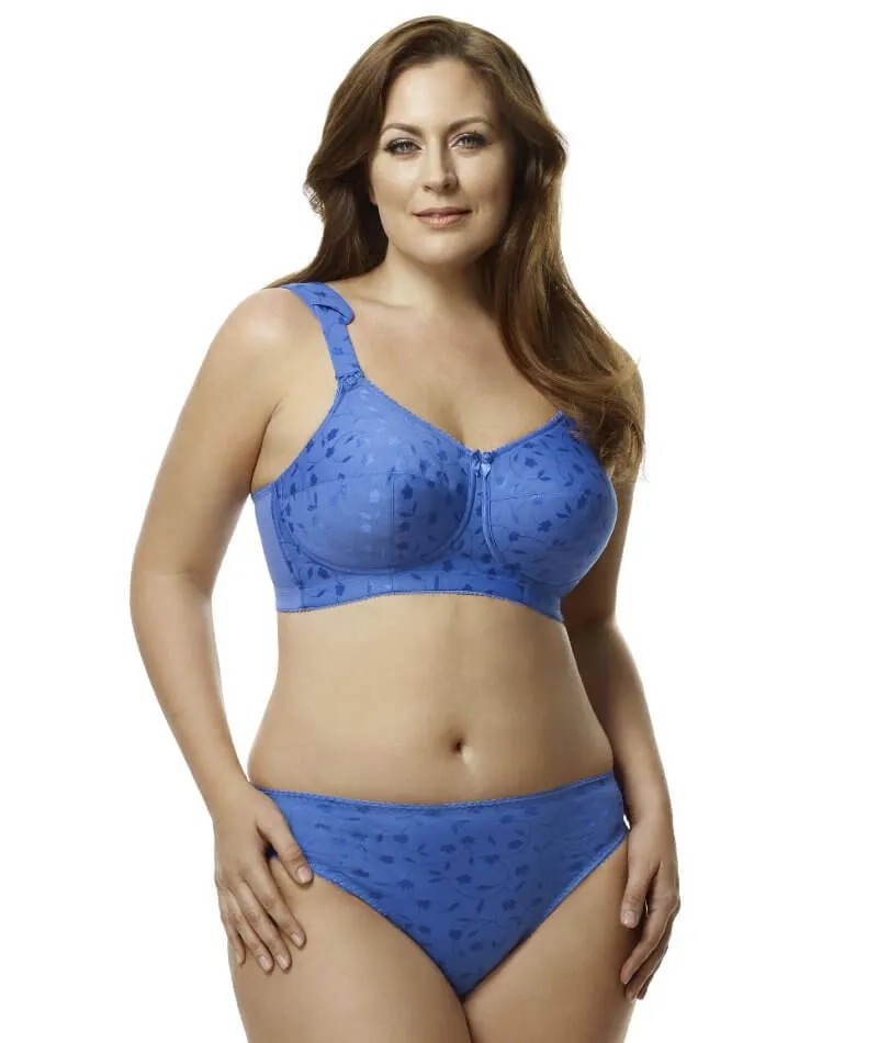 Elila Jacquard Wire-Free Bra - Cobalt