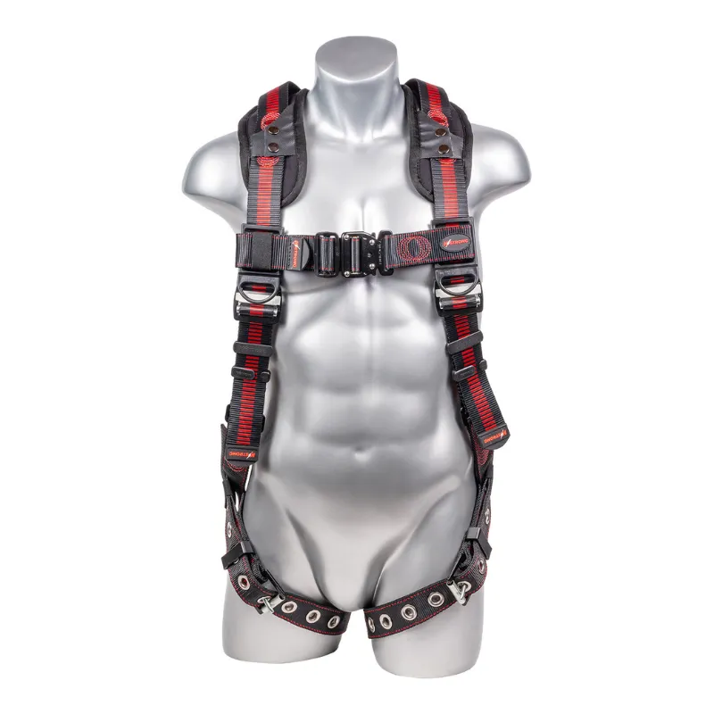 Elite  5-Point FBH, Enhanced Aluminum Dorsal D-Ring, TB Legs, QC Chest, Removable Padded Shoulder, Spring Torso Adjusters, Multi-Flex Feature for Ease of Mobility Harness