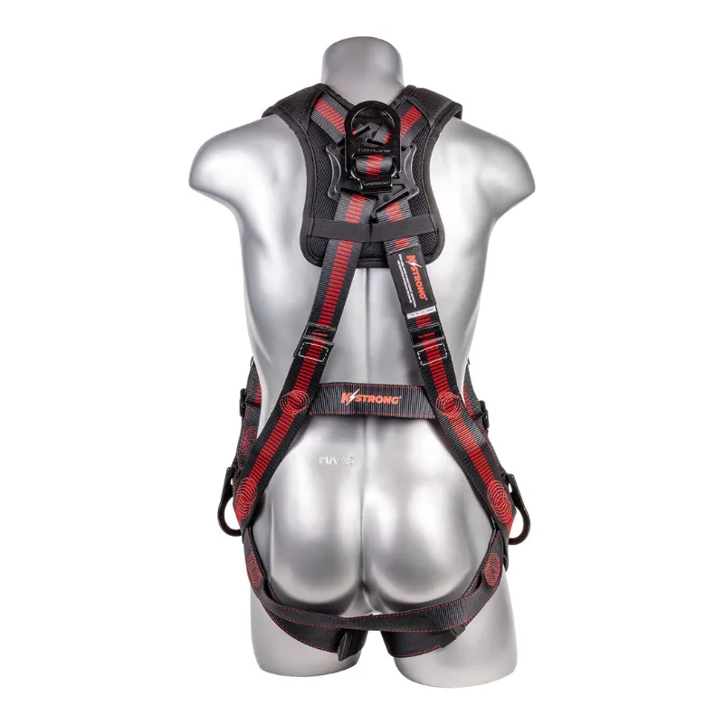 Elite  5-Point FBH, Enhanced Dorsal D-ring Plus™, 2 Side D-rings, TB Legs, QC Chest, Back/ Shoulder Pad, All Black Fittings – Harness