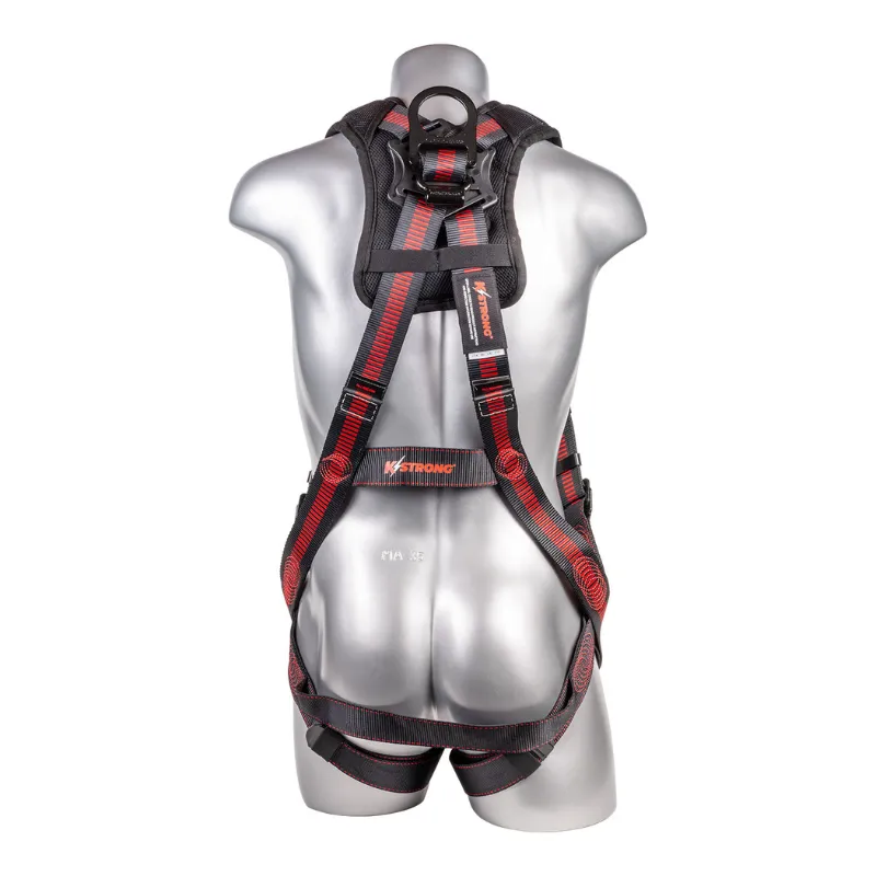 Elite  5-Point FBH, Enhanced Dorsal D-ring, QC Legs, QC Chest, Back/Shoulder Pad, All Black Fittings – Harness