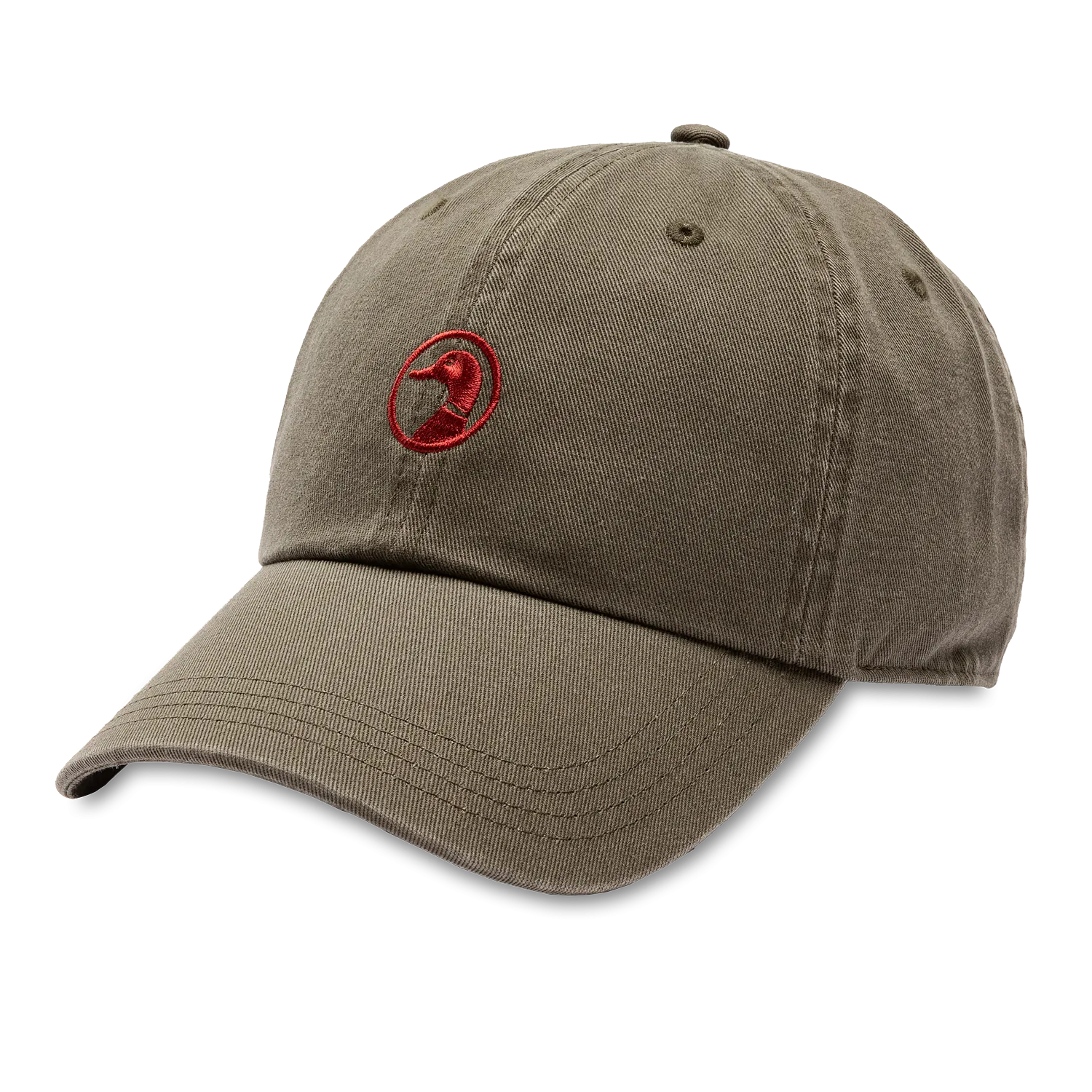Embroidered Duck Twill Hat Crocodile Brown