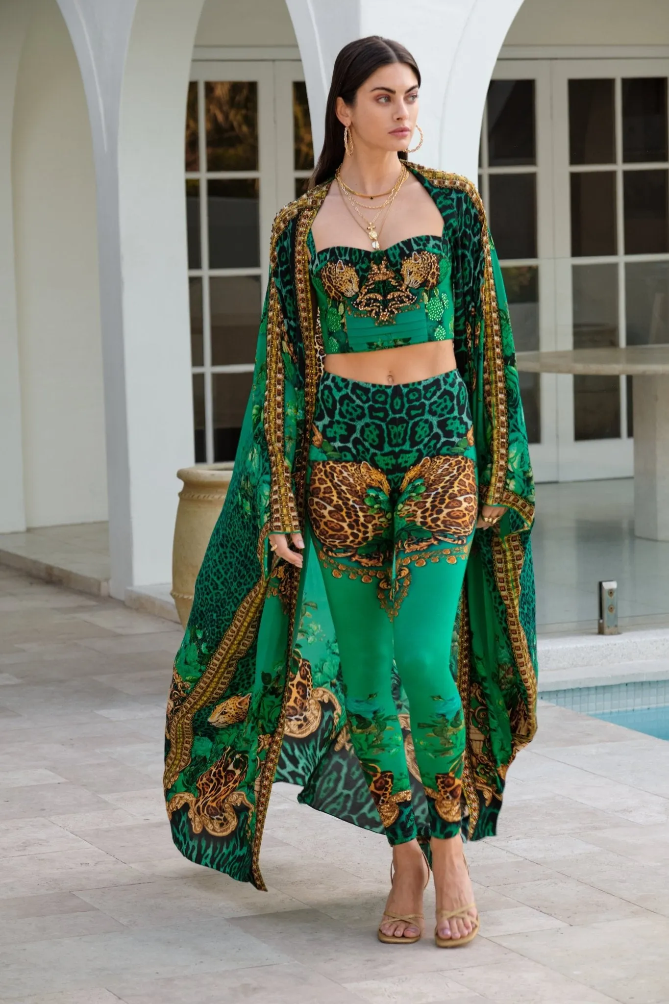 EMERALD LEOPARDESS LEGGINGS