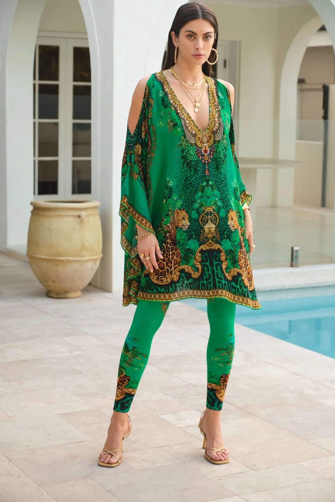 EMERALD LEOPARDESS LEGGINGS