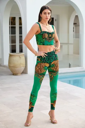 EMERALD LEOPARDESS LEGGINGS
