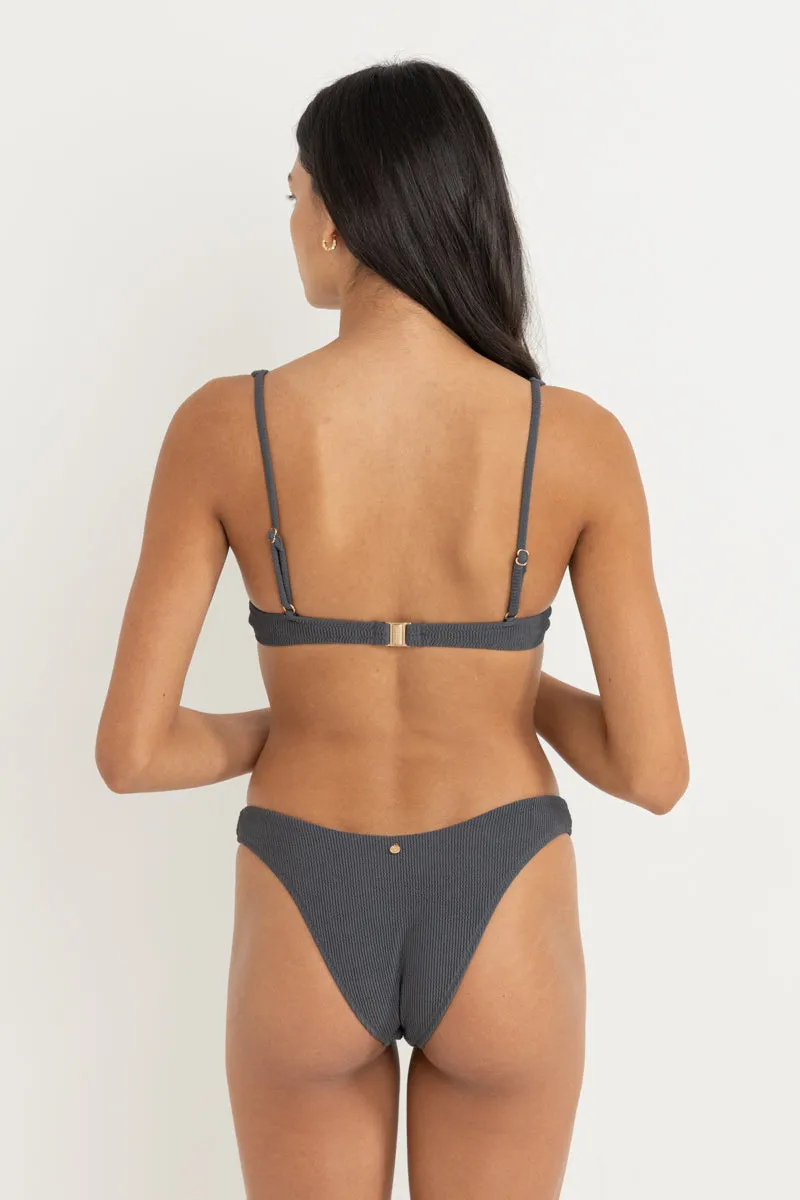 Essential Rib Underwire Top Graphite