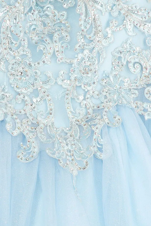 Eureka 9300 Princess Ball Gown Off-Shoulder Glittery Mesh Corset Back