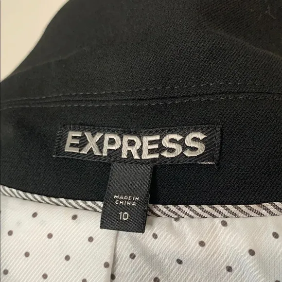 Express Black Women's One Button Boyfriend Blazer Fully Lined Sz 10/M