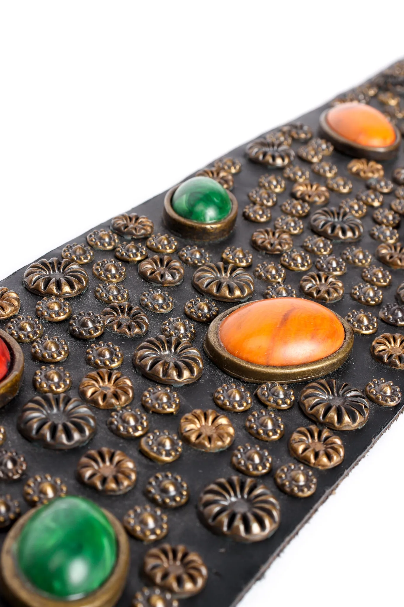 Extra-Wide Stone Studded Belt