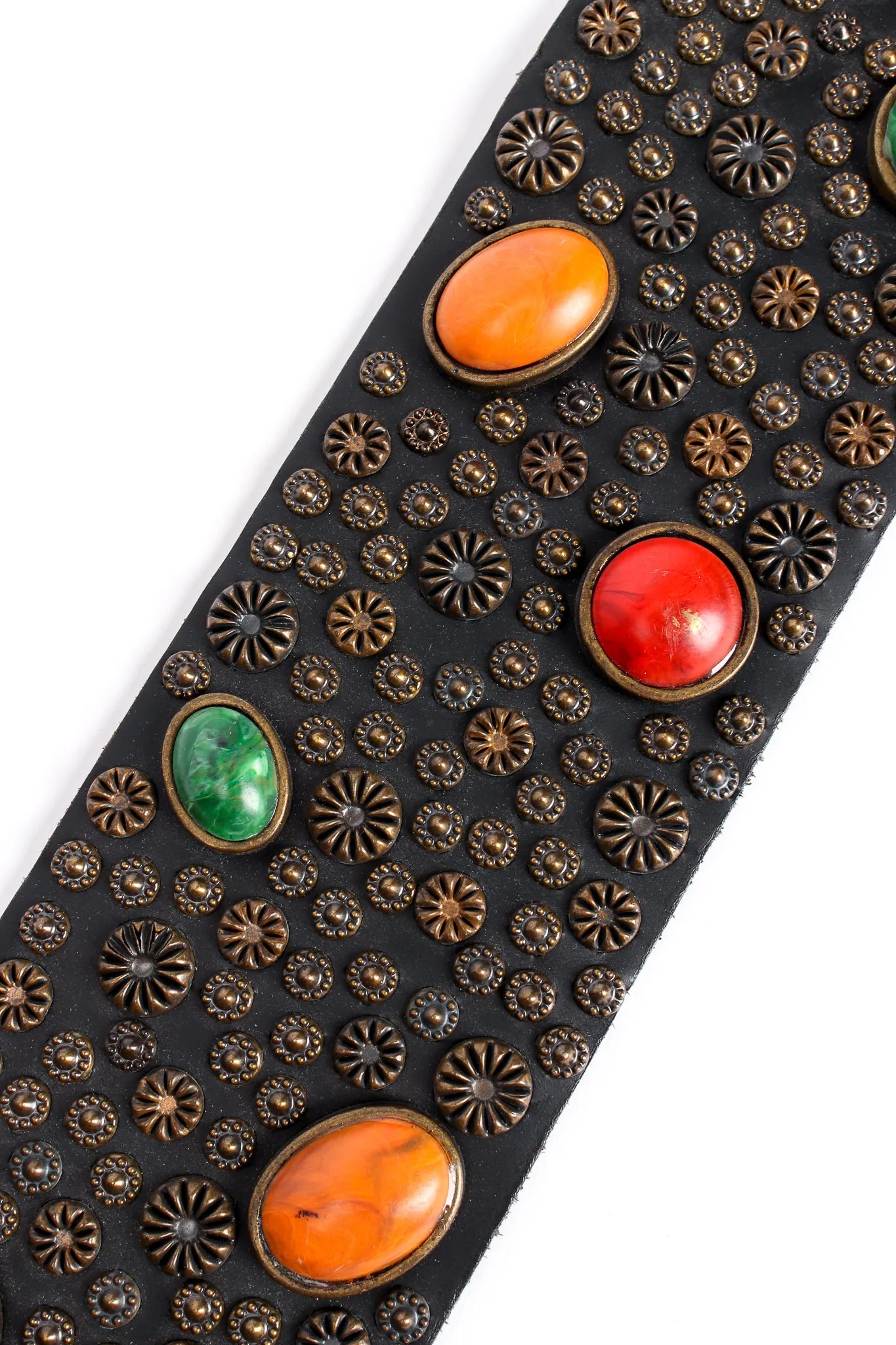 Extra-Wide Stone Studded Belt