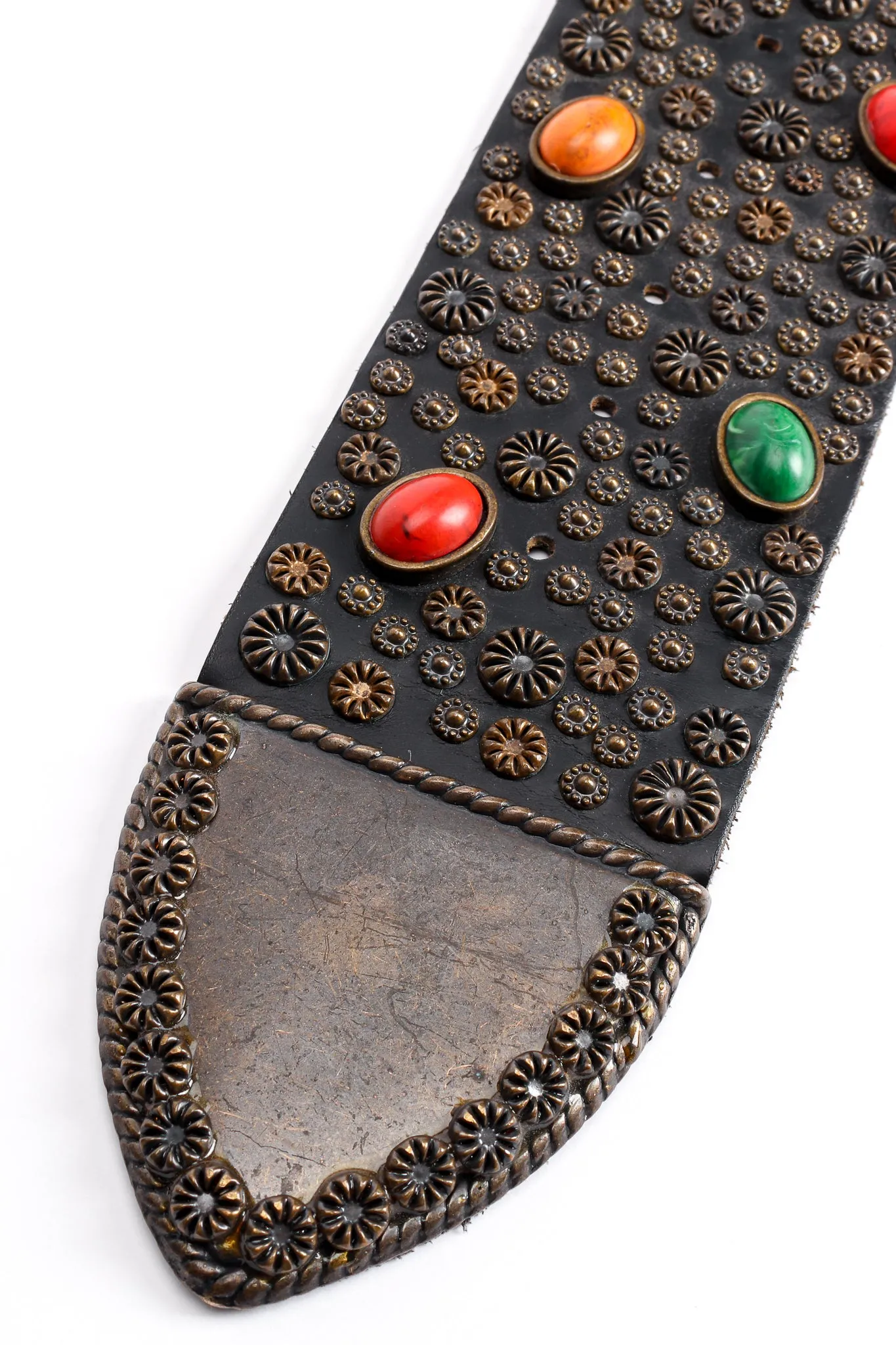 Extra-Wide Stone Studded Belt