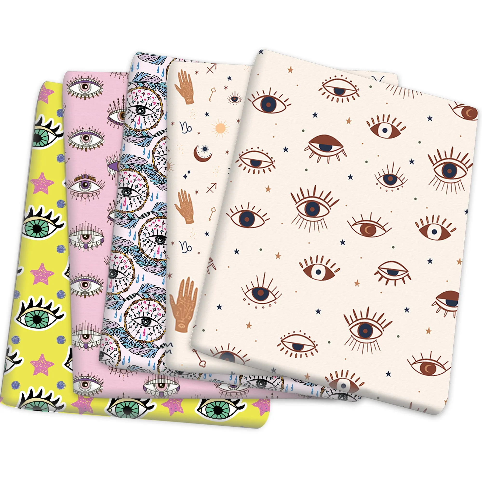 Eye Theme Printed Fabric