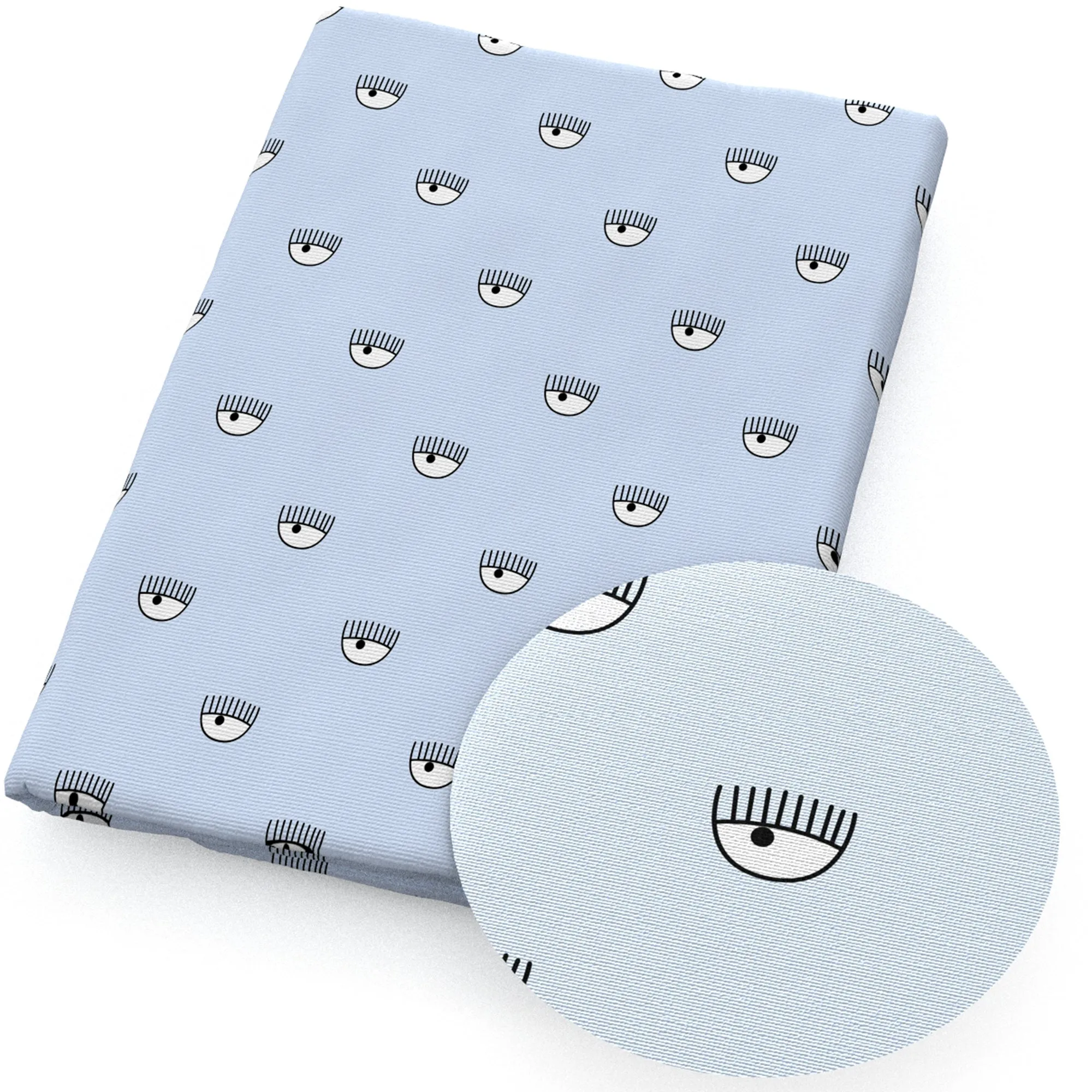 Eye Theme Printed Fabric
