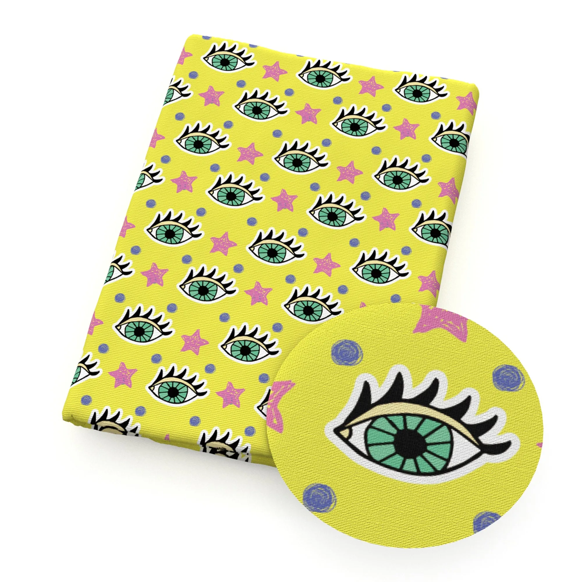 Eye Theme Printed Fabric
