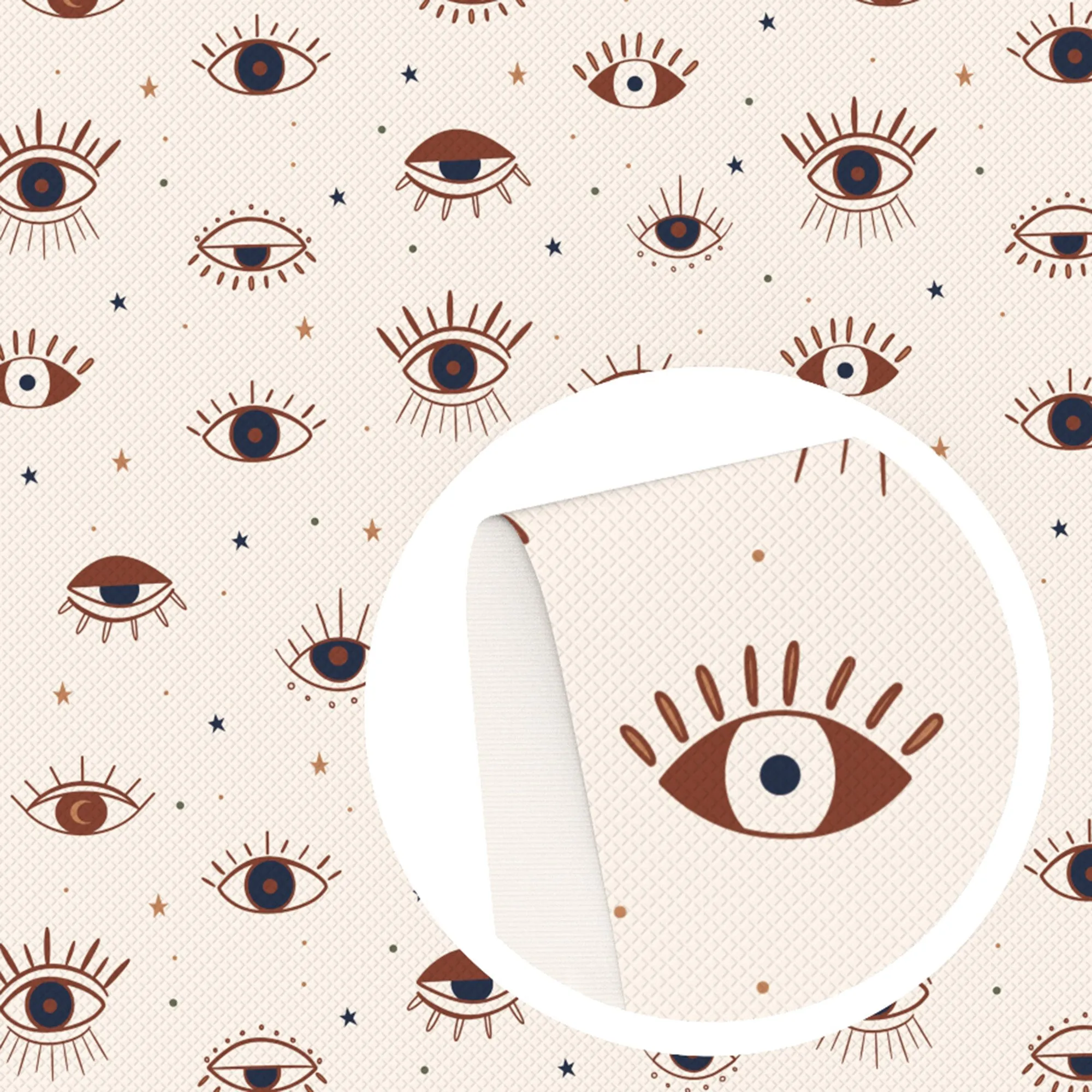 Eye Theme Printed Fabric