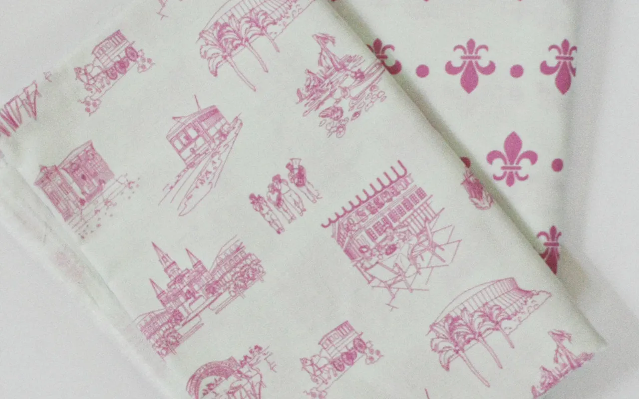 Fabric: New Orleans Toile - Pink | 100% Cotton Woven