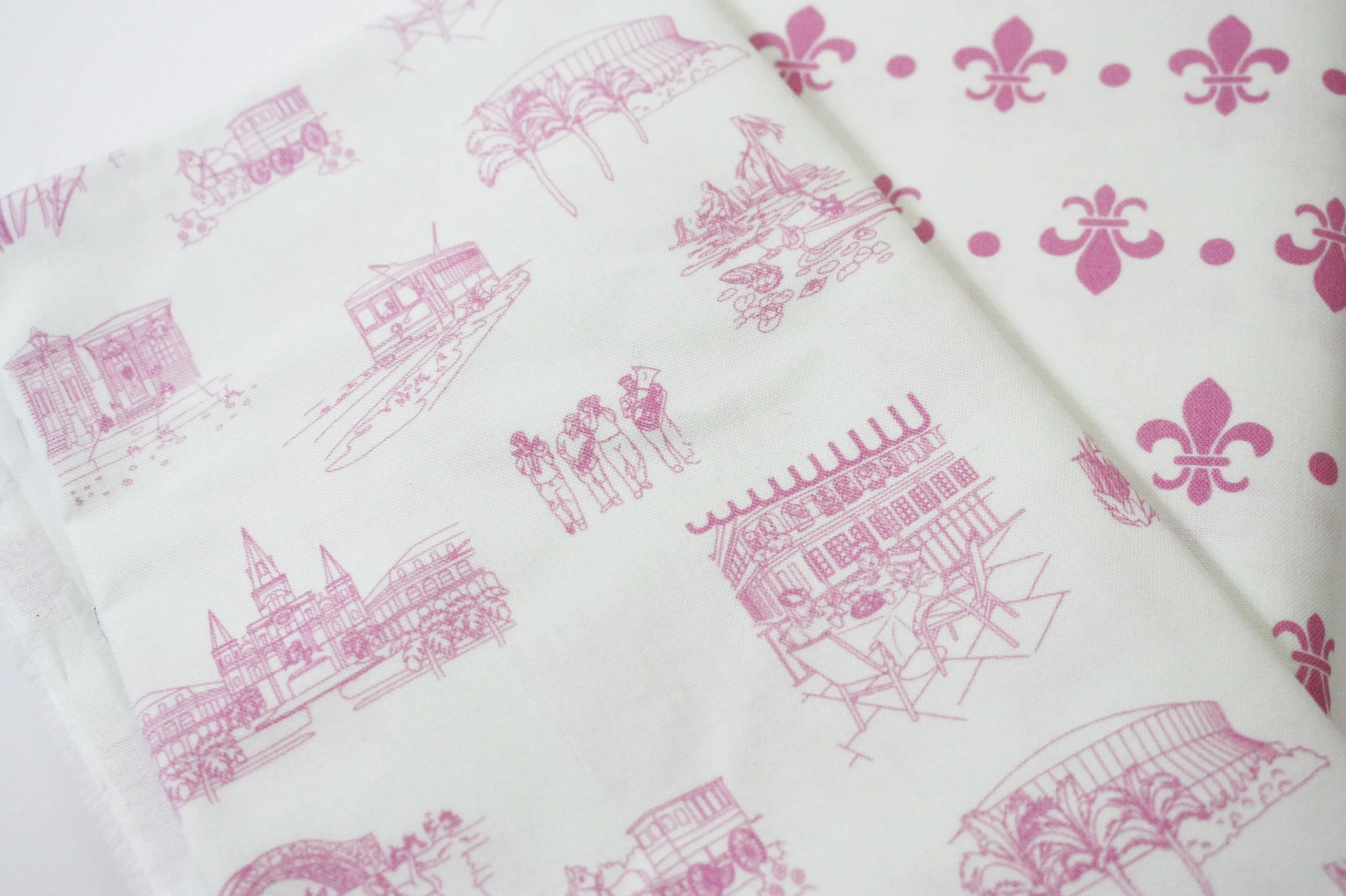 Fabric: New Orleans Toile - Pink | 100% Cotton Woven