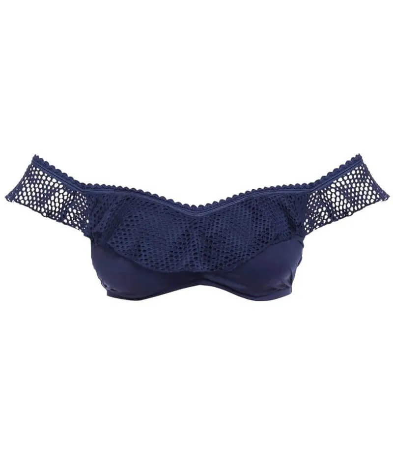 Fantasie Swim Marseille Underwire Bardot Bikini Top - Twilight