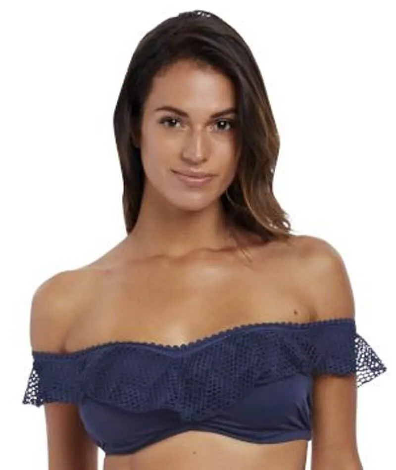 Fantasie Swim Marseille Underwire Bardot Bikini Top - Twilight