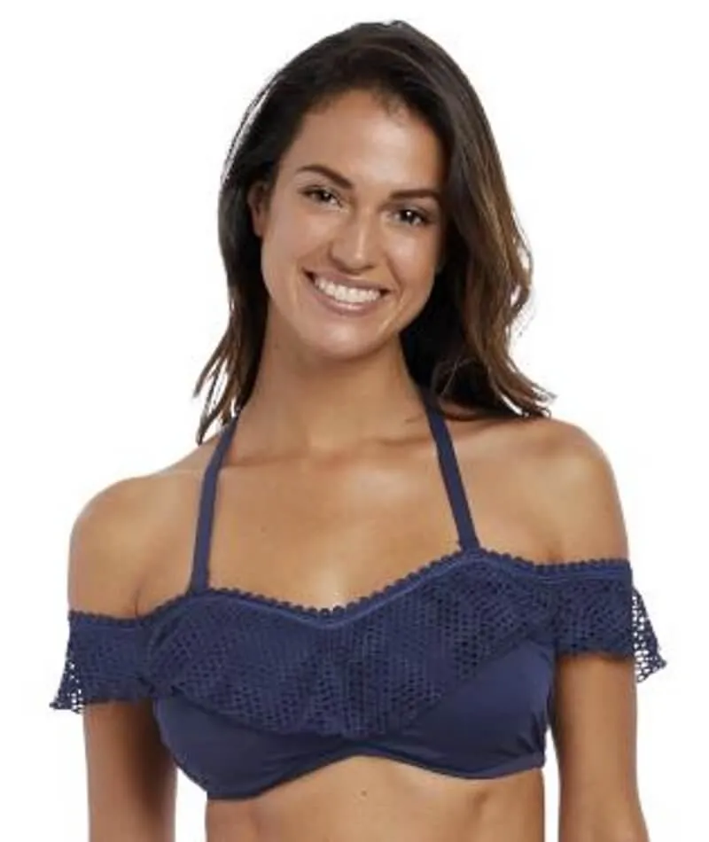 Fantasie Swim Marseille Underwire Bardot Bikini Top - Twilight