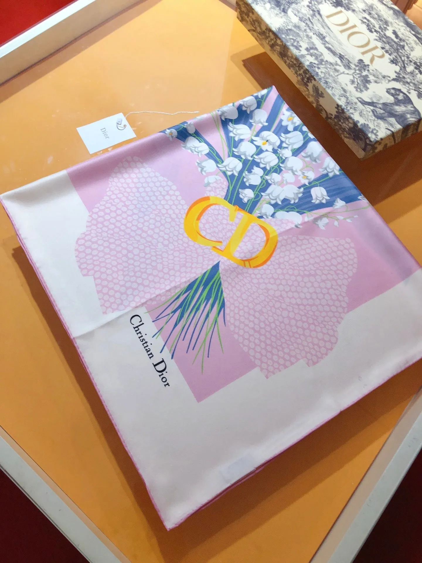 Fashion CD printed silk scarf