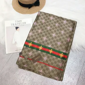 Fashion GG little bee printed silk scarf