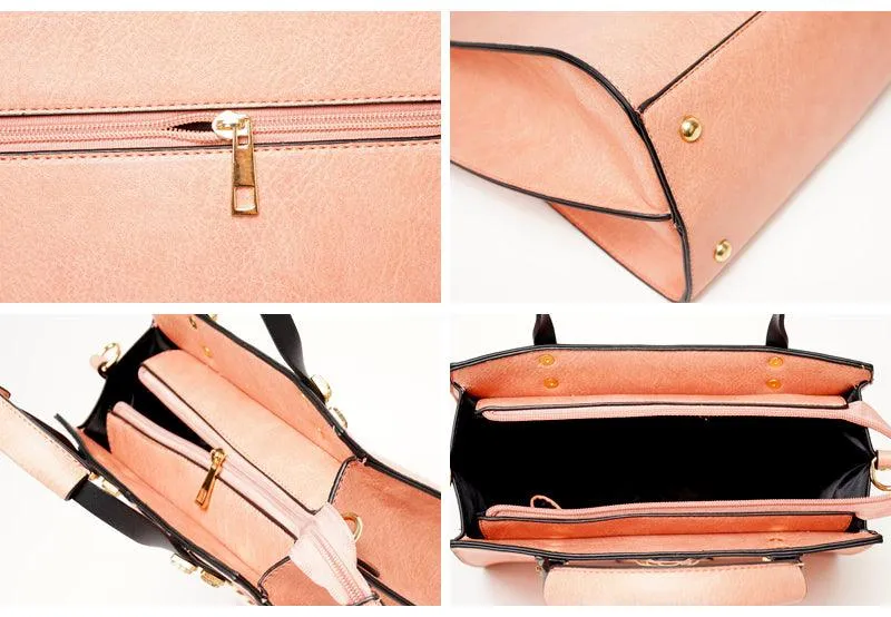 Fashionable Women Designer Leather 2 IN 1 Brown Bag