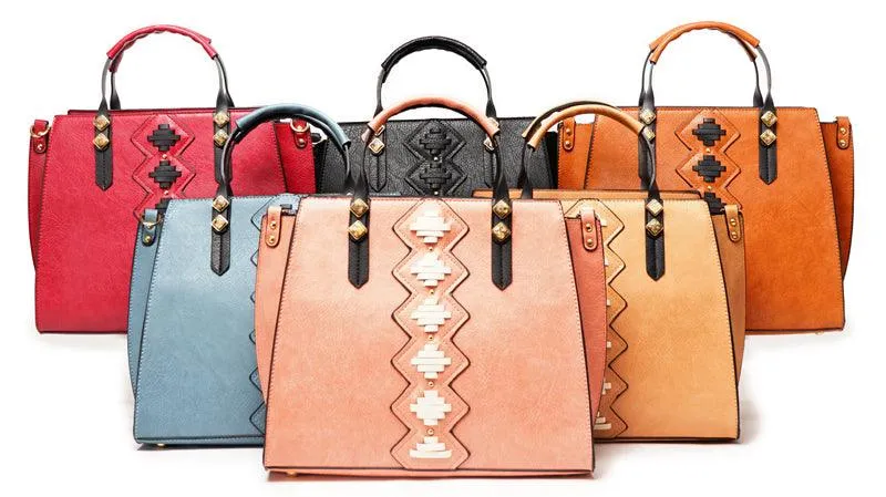 Fashionable Women Designer Leather 2 IN 1 Brown Bag