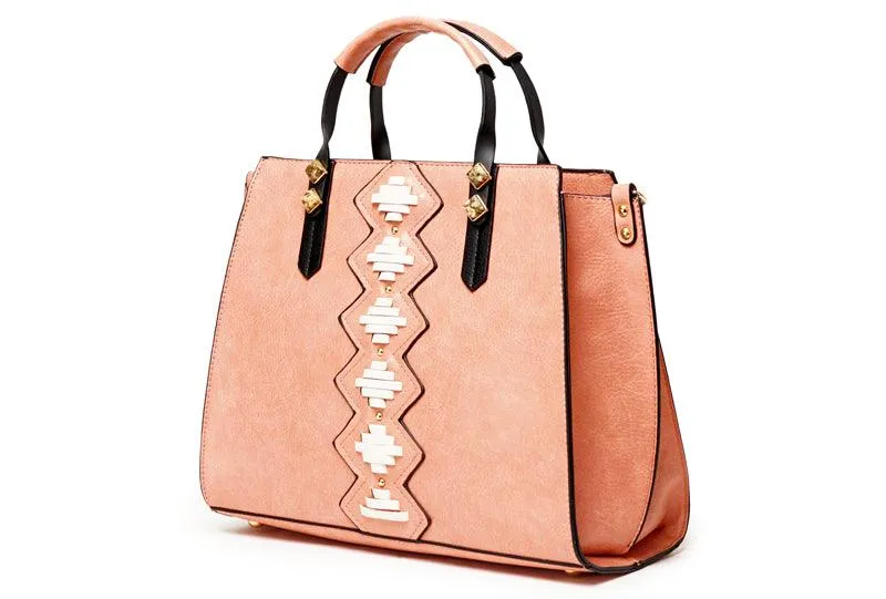 Fashionable Women Designer Leather 2 IN 1 Brown Bag