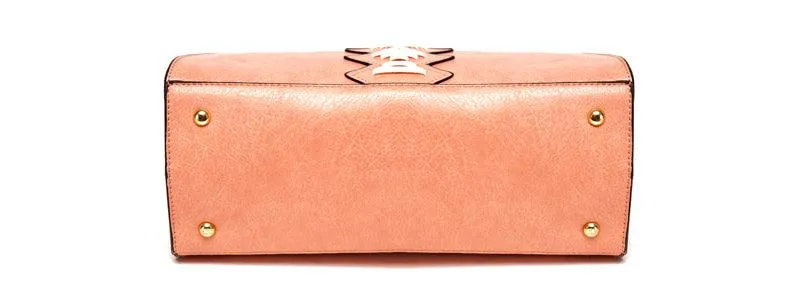 Fashionable Women Designer Leather 2 IN 1 Brown Bag