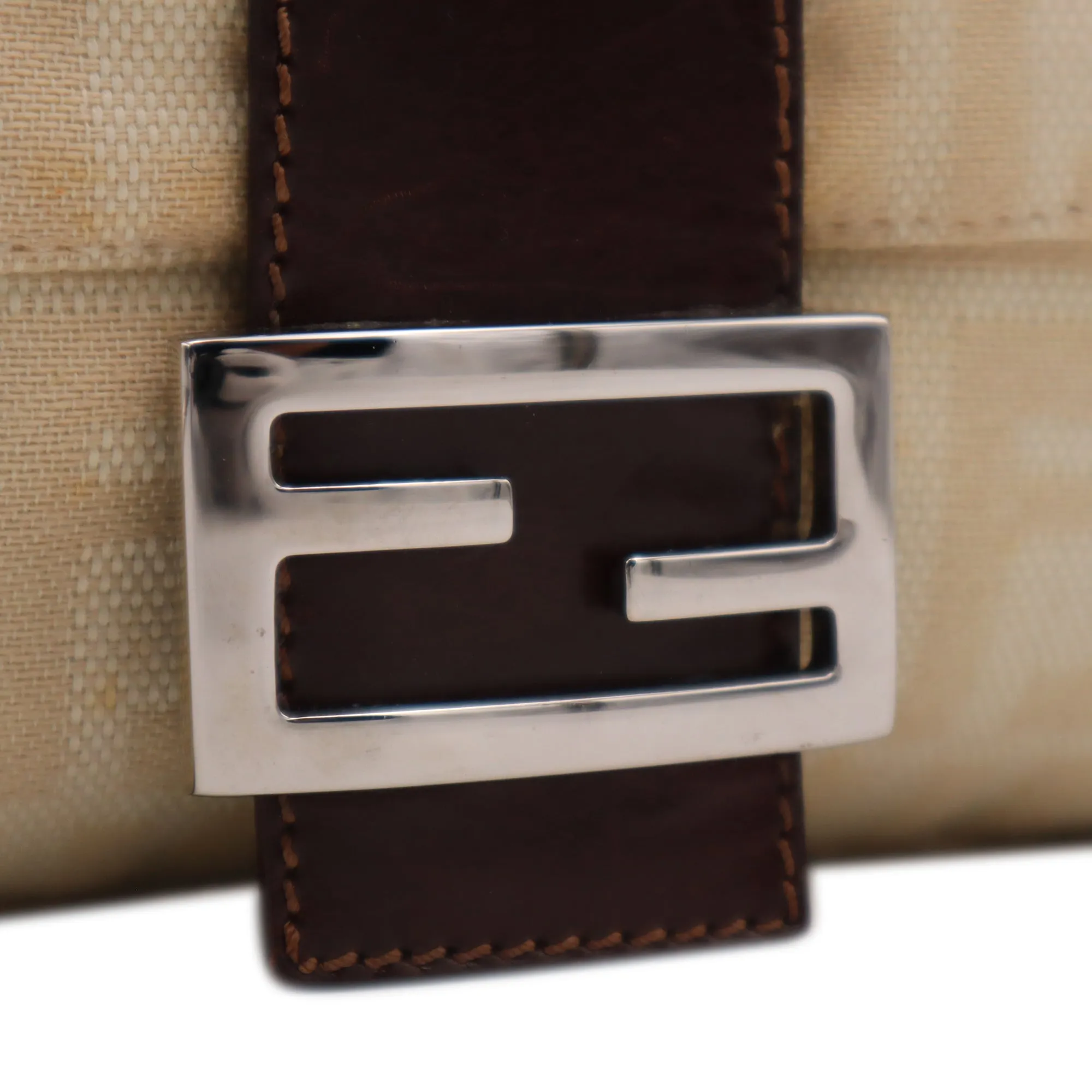 Fendi Zucca Canvas Mamma Baguette Shoulder Bag