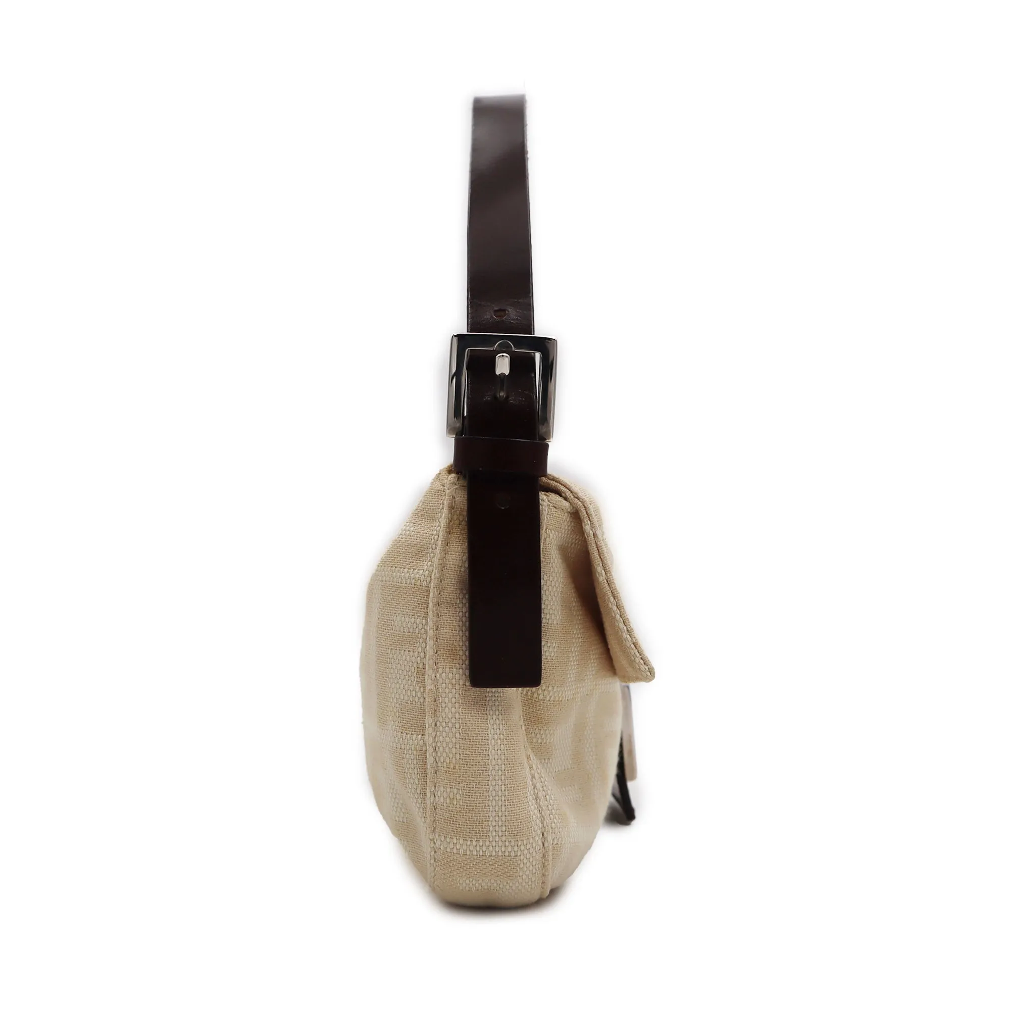 Fendi Zucca Canvas Mamma Baguette Shoulder Bag