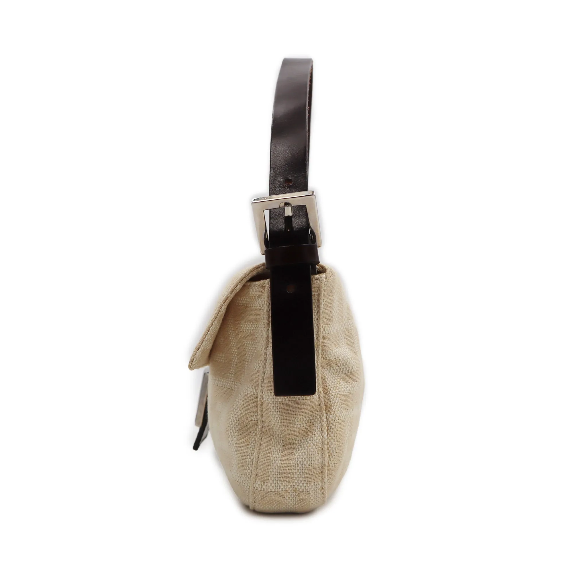 Fendi Zucca Canvas Mamma Baguette Shoulder Bag