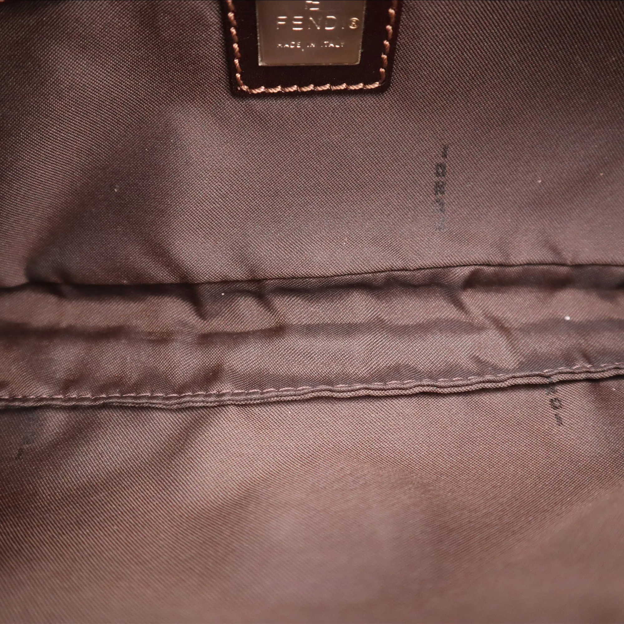 Fendi Zucca Canvas Mamma Baguette Shoulder Bag