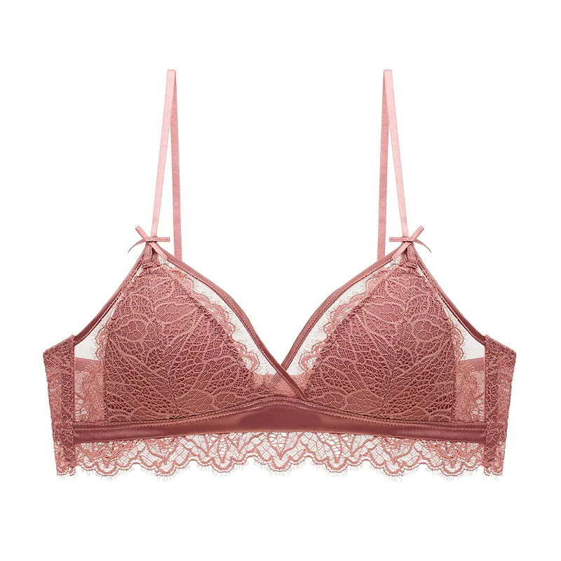 Filhot™ Lace Extra Thin Triangle Cup Wireless Bra