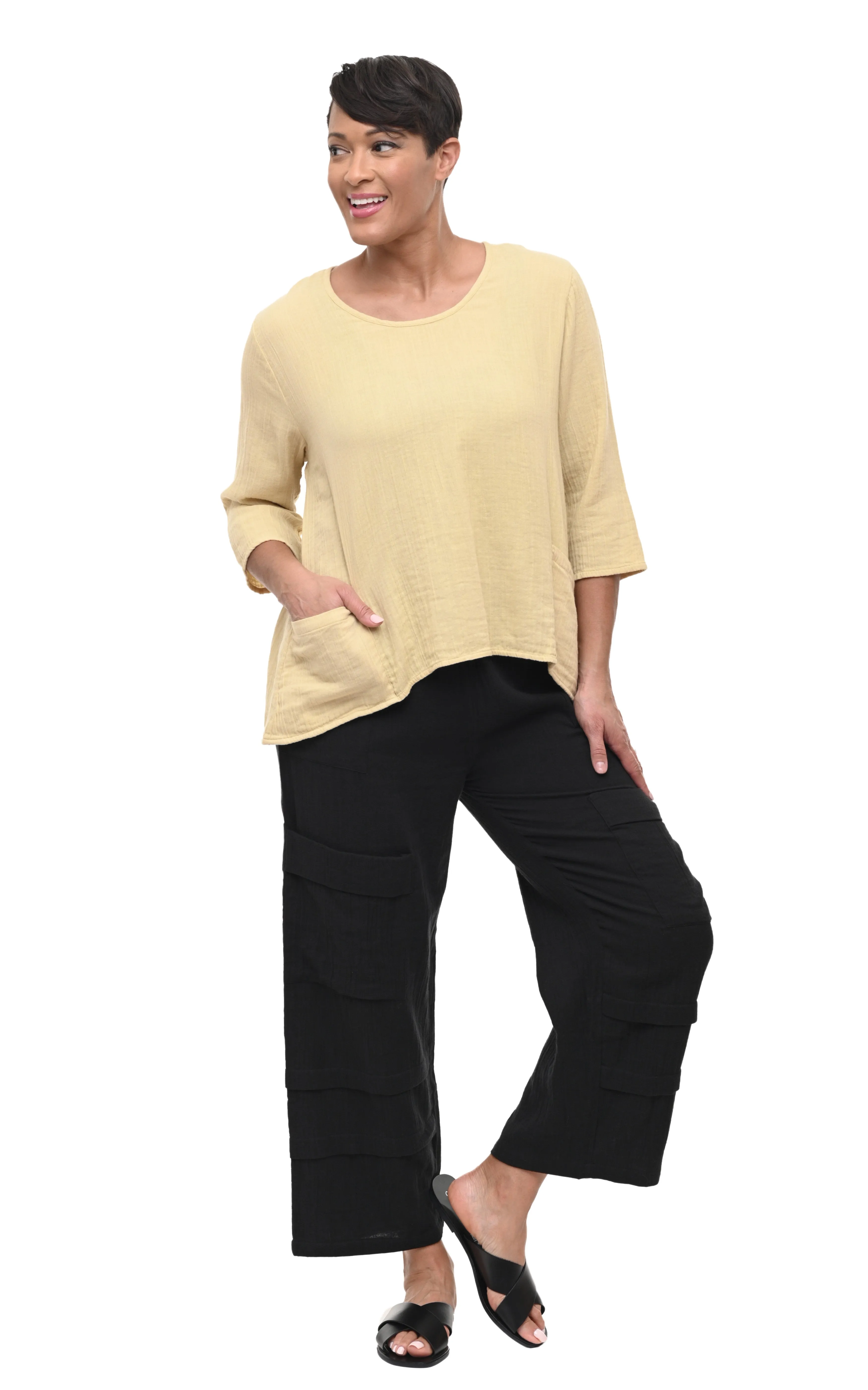 FINAL SALE VCG18 Carly Pullover Top in Saffron*