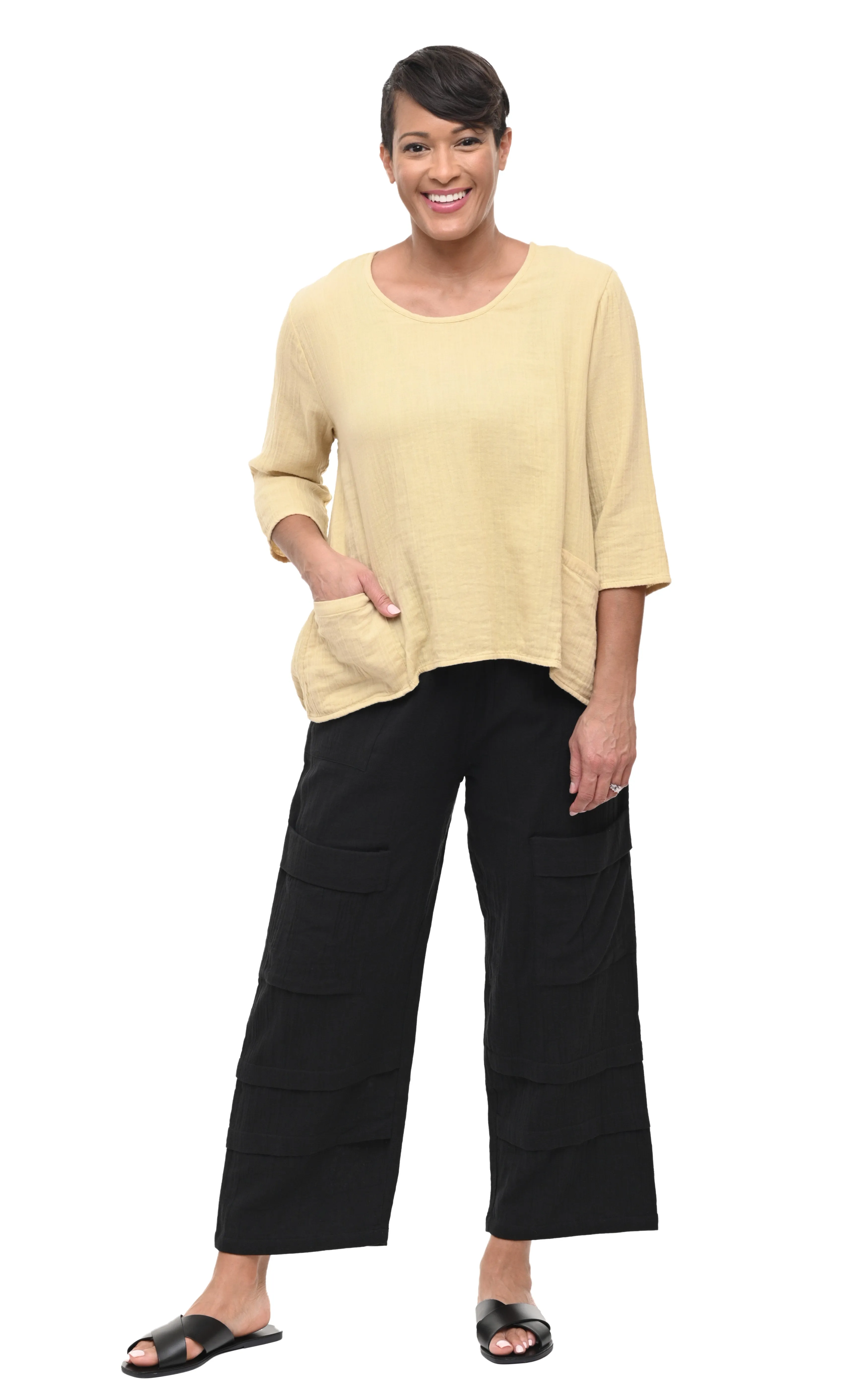 FINAL SALE VCG18 Carly Pullover Top in Saffron*