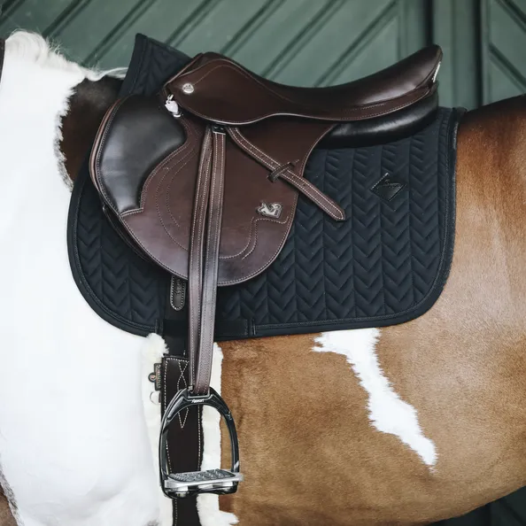 Fishbone Jump Saddle Pad - Black